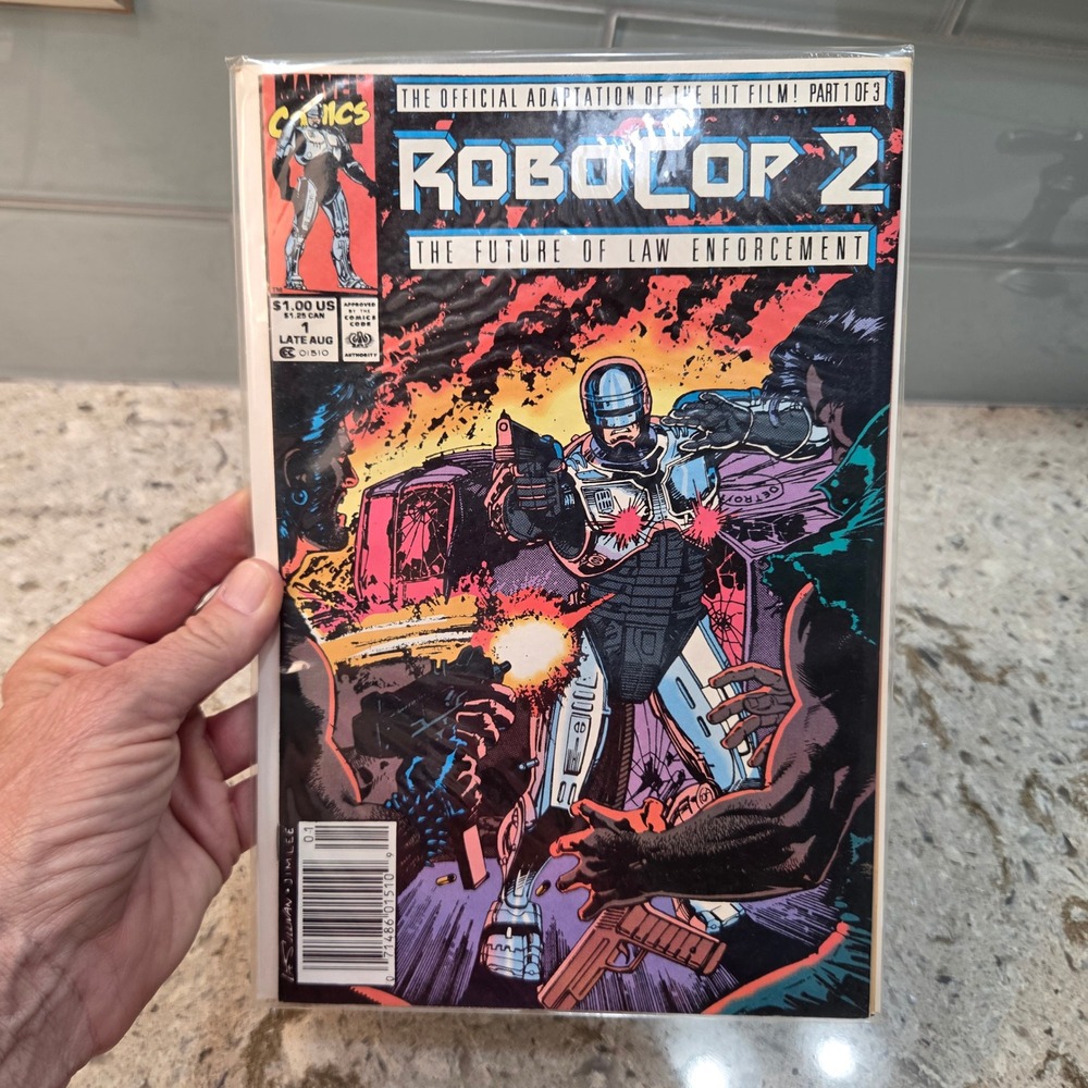 VTG Marvel Comics RoboCop 2 #1 Movie Adaptation Late Aug 1990 Copper Age Sci-Fi